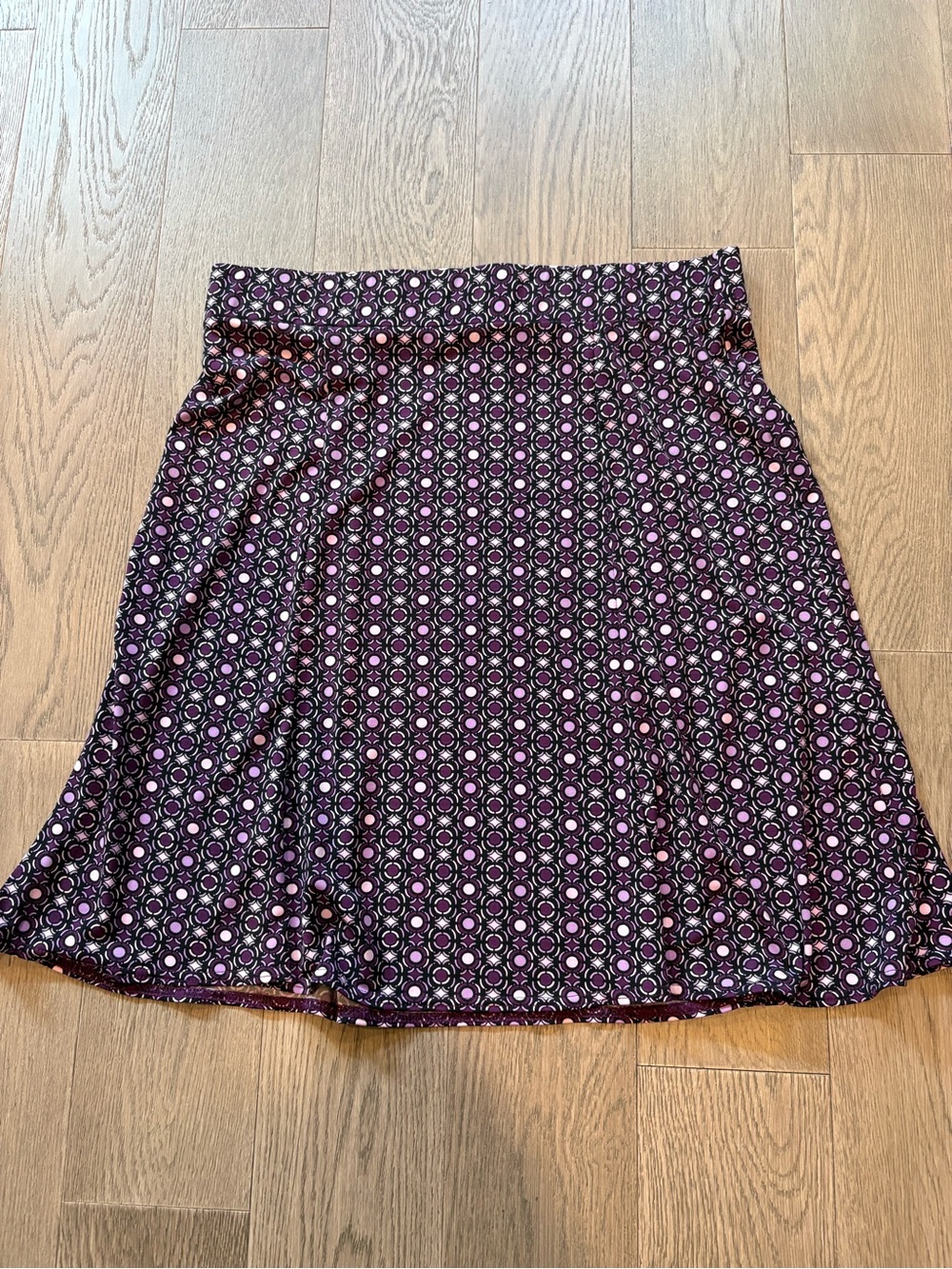Sag Harbor Purple Printed A-Line Skirt